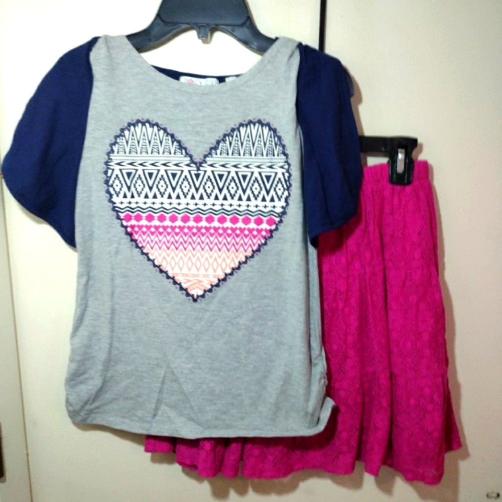 Kids Heart Pattern Matching Set - Gray and Pink